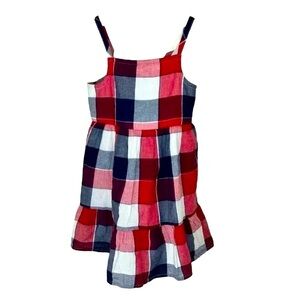 Old Navy Size 18-24 month Dress Plaid Red White Blue Holiday Summer Party Vacati